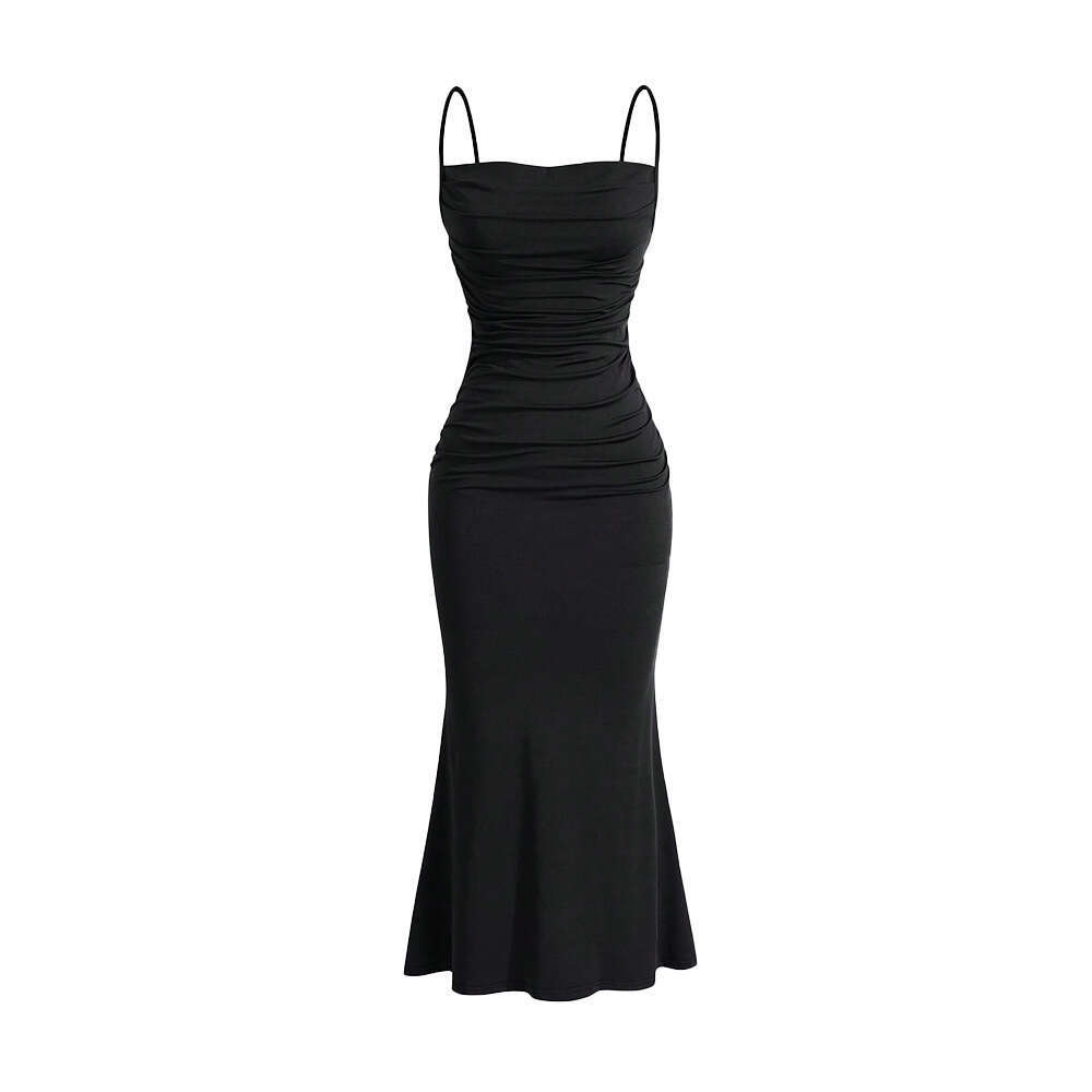 Sexy Style Collarless Dress, Spring New High Waisted Lace Up Suspender, Buttocks Wrapped Long Skirt For Women KLMY