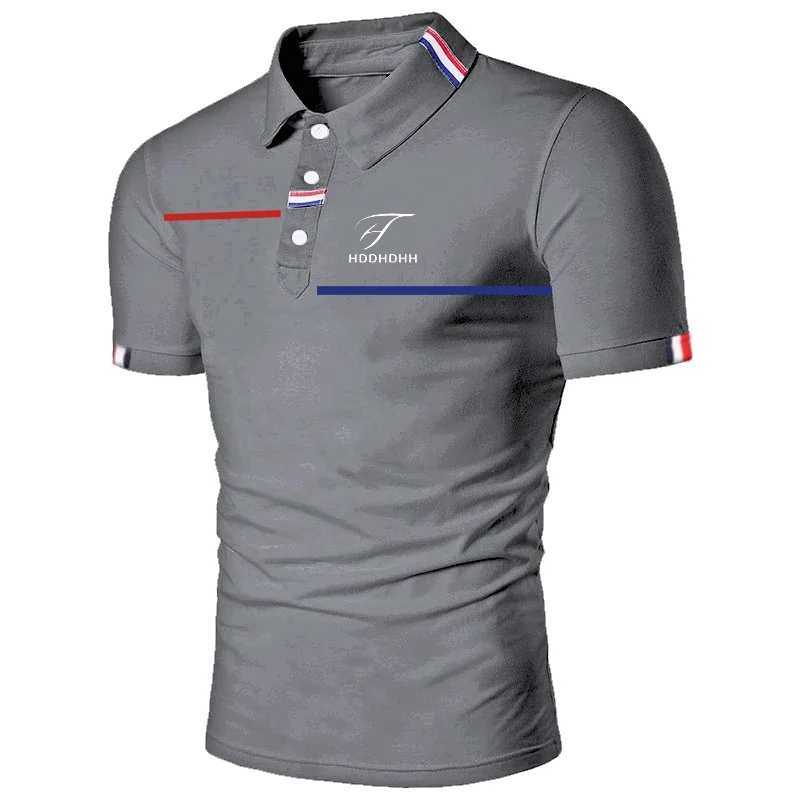 Mens short sleeved polo shirt collar fashionable and casual X250306