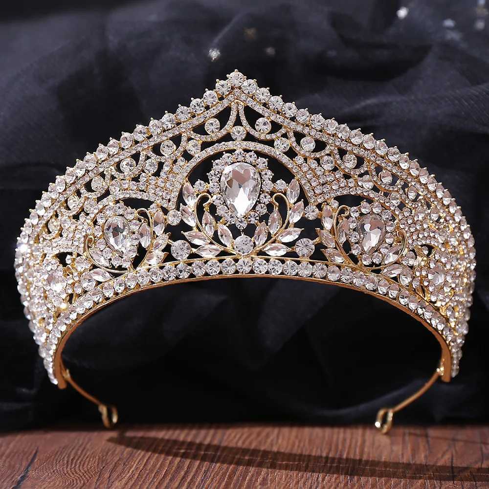 Baroque Crystal Tiaras And Crowns Rhinestone Pr Diadem Crown Tiara For Wen Bridal Wedding Hair Accessories Jewelry Crown X250306