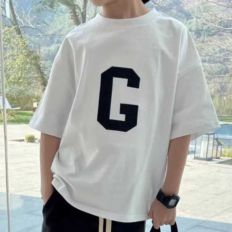 Boys Summer Short Sleeve T-shirt New Small And Medium Childrens Round Neck Top Childrens Casual Versatile Half Sleeve FashionT250306