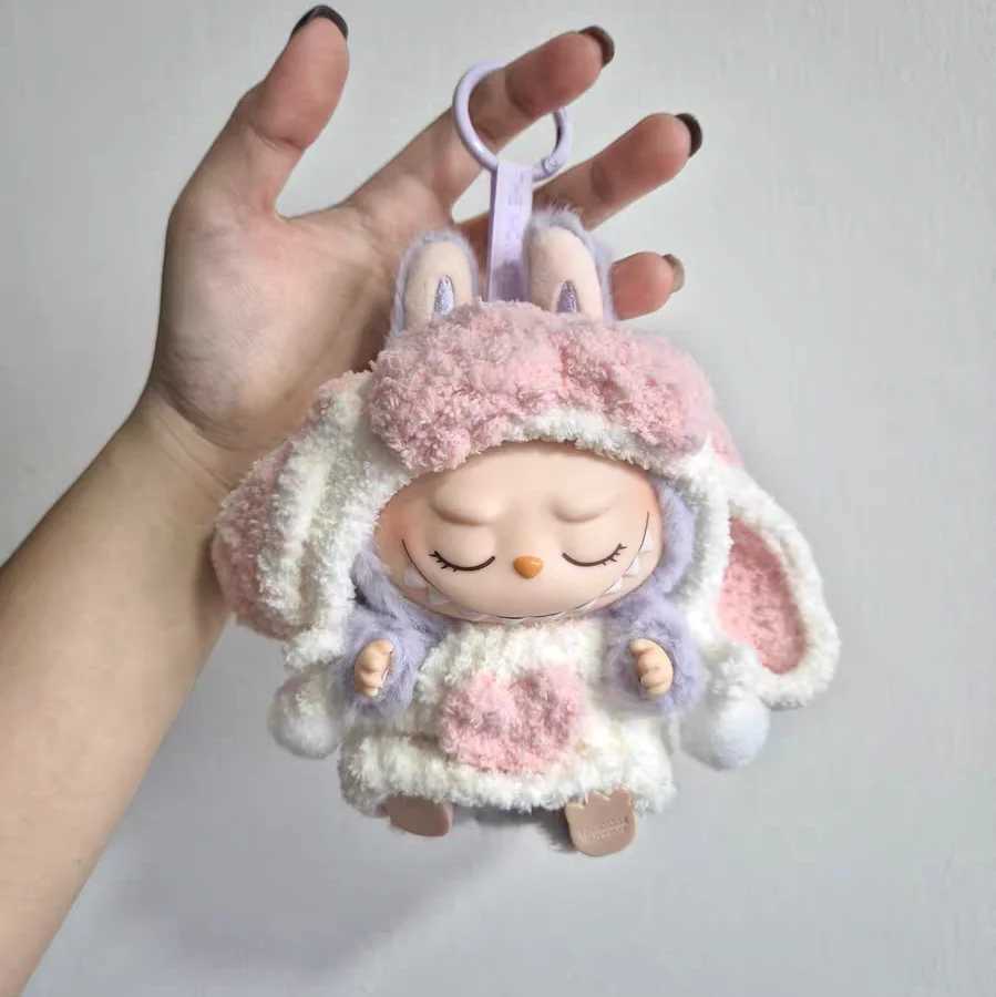 For 17cm Labubu Dolls Accessories DIY Doll Clothes Heartbeat Long Eared Furry Rabbit Costume Cartoon Dress Up Labubu OutfitT250307