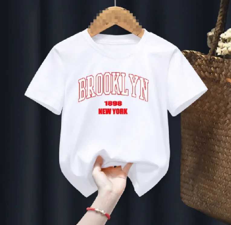 Brooklyn 1898 New York Funny Boy Girl T-shirts Children Letter Clothes Baby Red Harajuku T-shirts TopsT250306
