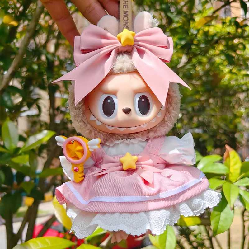 17cm Cute Mini Plush DollS Clothes Outfit Accessories For Korea Kpop Exo Labubu Idol Dolls shark onesie Clothing DIY Girl GiftT250307