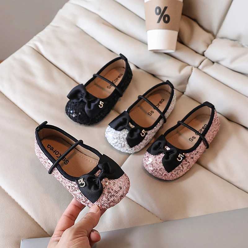 Bow-knot Girls Shoes Kids Shoes Dance Party Baby Shoes Casual Flats Children Footwear 1-6 Years Toddlers Infants Fashion AutumnT250306