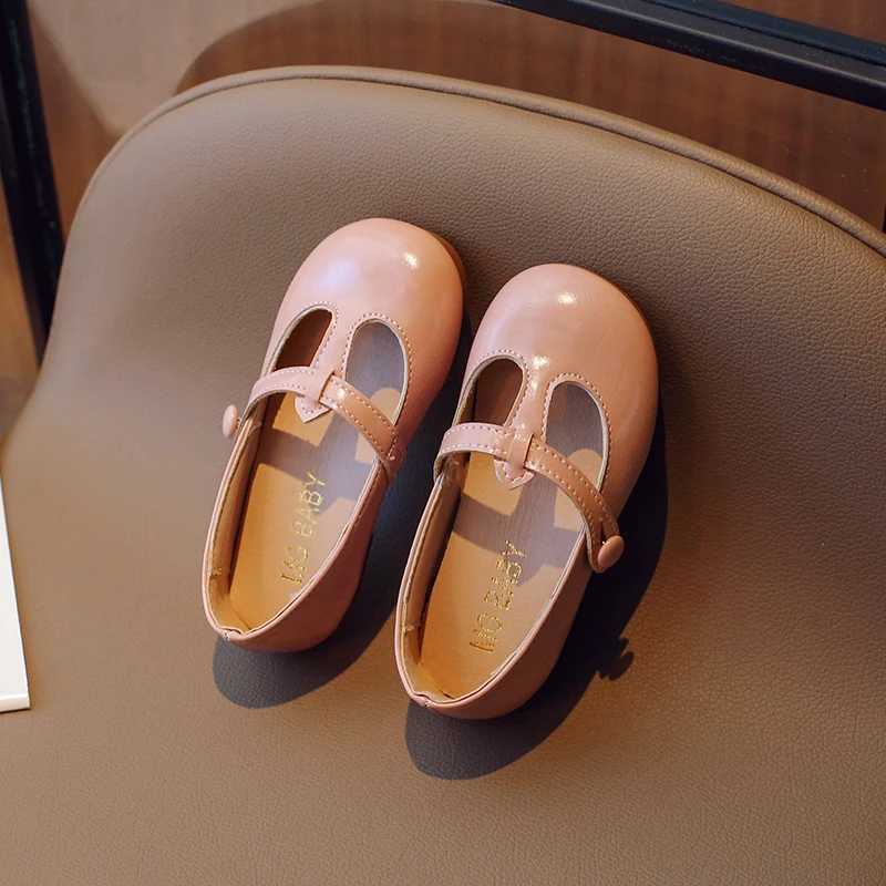 Unishuni Mary Jane Shoes for Girls Causal Princess Soft Sole PU Leather T-Strap Flats Girls Shoes for School Wedding Casual WearT250306