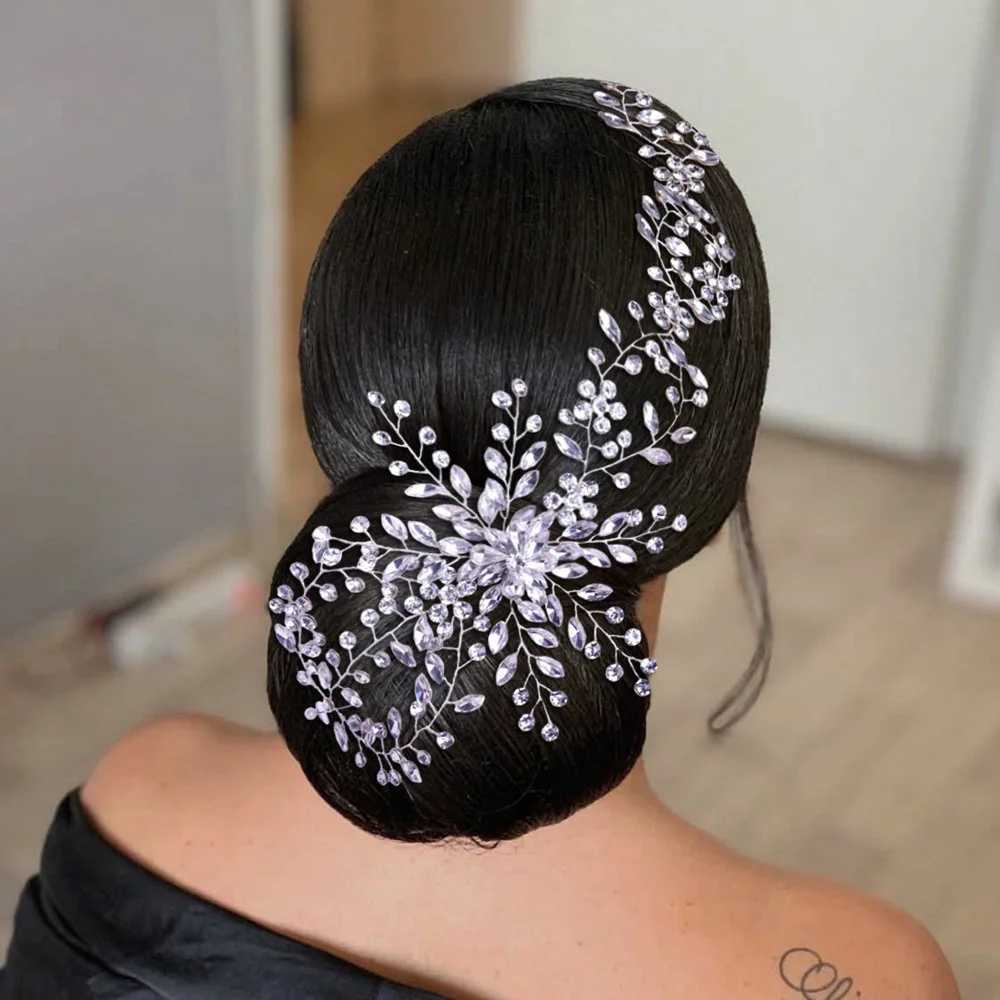 Luxury Fashion Bridal Band Dress Wedding Hair Accessories Rhinestone Hair Decoration Jewelry Hair Accessories X250306
