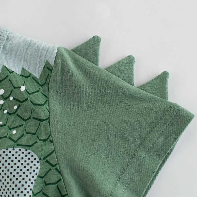 2-8T Crocodile Print Boys T Shirt Toddler Kid Summer Clothes Short Sleeve Cototn Tshirt For Boys Fashion Infant Top Chidrens TeeT250306