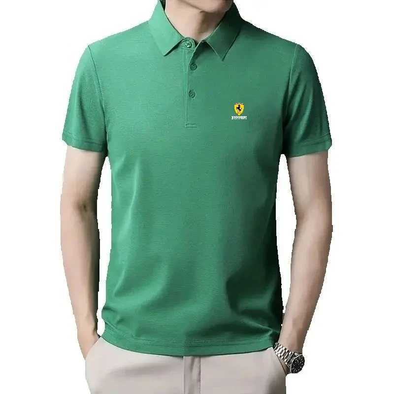 New summer high-quality short sleeved polo shirt for men fashionable casual sporty breathable and cool top X250306