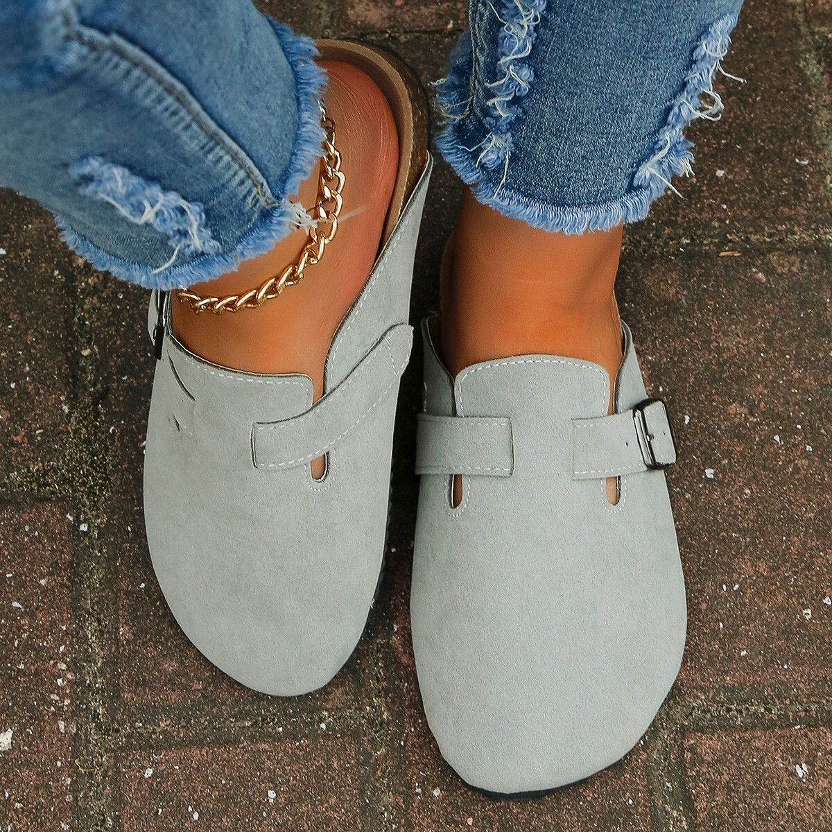 Summer solid color temu cool new 2025 plus drag thick sole single shoe women's casual shoes #ddmykukumalu