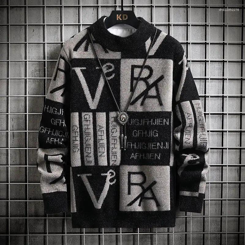 Men's Sweaters Round Collar Pullover Man In Crewneck Autumnr And Winter Knitwear Designer Jumpers Long Sleeve Y2k Knitted For Men