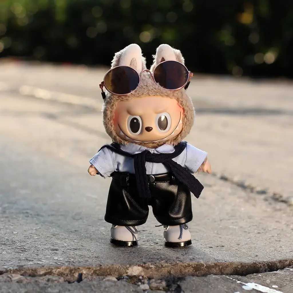 For 17cm Labubu baby clothes series doll clothes Macaron for Modern style of labubu outfitT250306