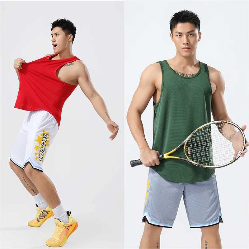 Custom Mens Sports Vest Tights Outdoor Running T-shirt Gym Sleeveless Waistcoat High-elastic Quick dry Fitness Tank Top T001T250318