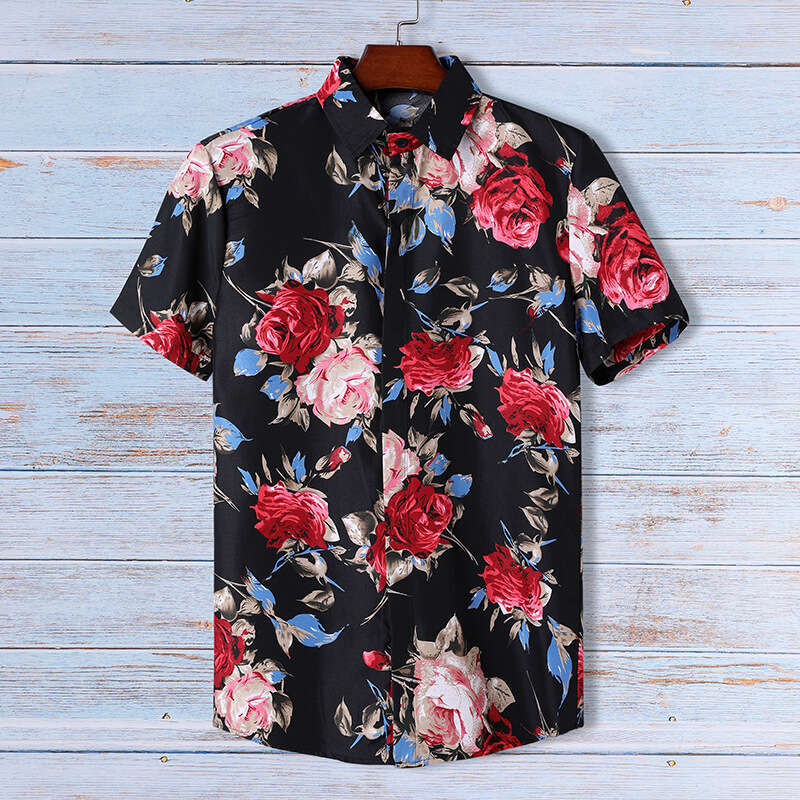 Hawaii Heat Sublimation Thin Men's Short sleeved Shirt, American Beach Coat, 2025 New Style, Unique and Elegant Clothing