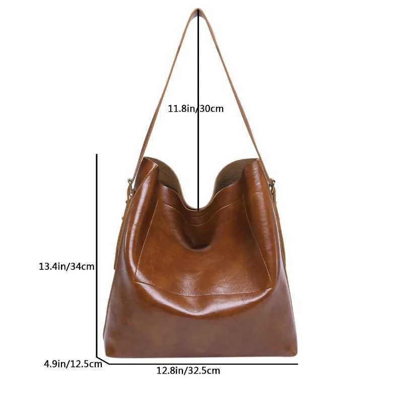 Winter Large Capacity Burgundy Luxury Designer Shoulder Bag Minimalist Business Commuter Bags for Women Vintage Handbag Y250306