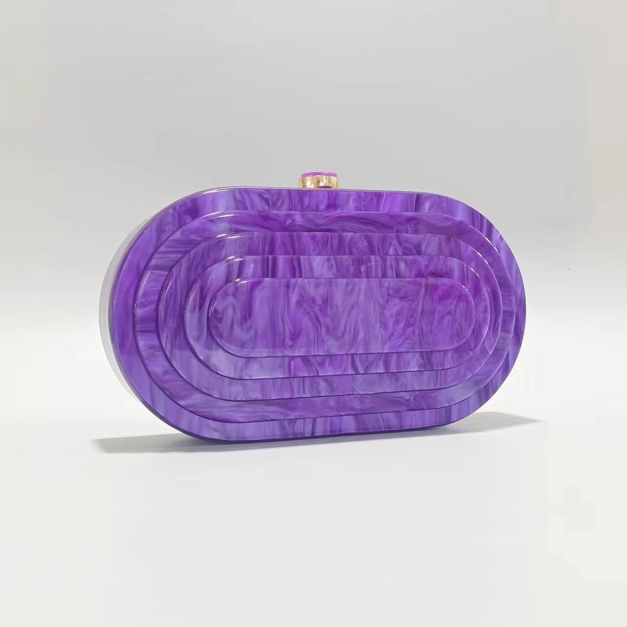 2023 Summer Dinner Splicing Trendy One Shoulder Chain Bag For Women Vintage lucite evening bag