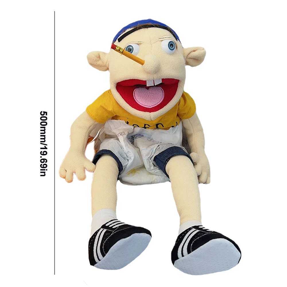 Jeffy Hand Puppet Full Body 19.69 inch filling and shaping toy soft Puppet plush toy birthday childrens gift suitable for role-playing W250306