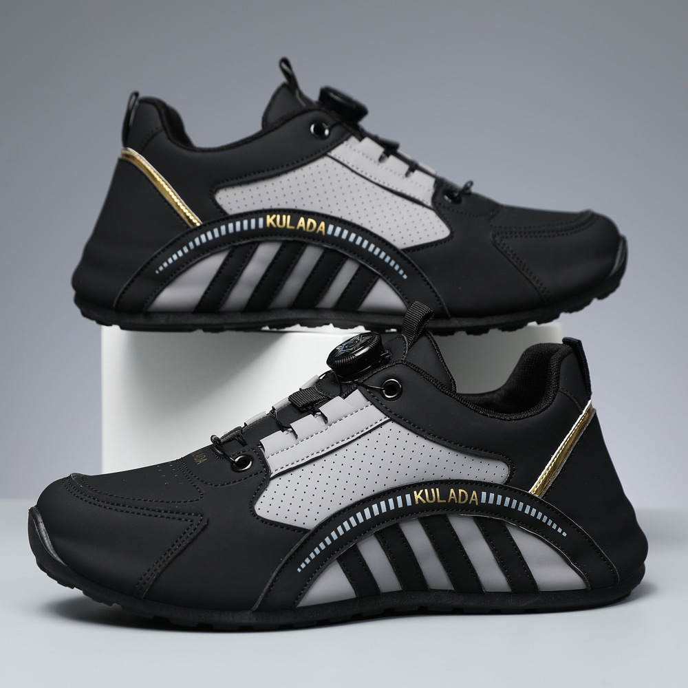 Men's Shoes Trend 2025 New Shoes Men's Rotating Button High end Running Shoes Men's Versatile Sports Breathable Dad Shoes