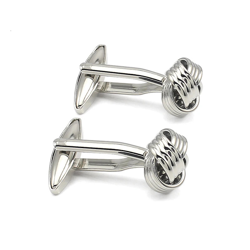 High-End Fashion Mens Shirts Cufflinks Geometric n Silver Color Round Groom Wedding French Cuff link Fathers Day 250227