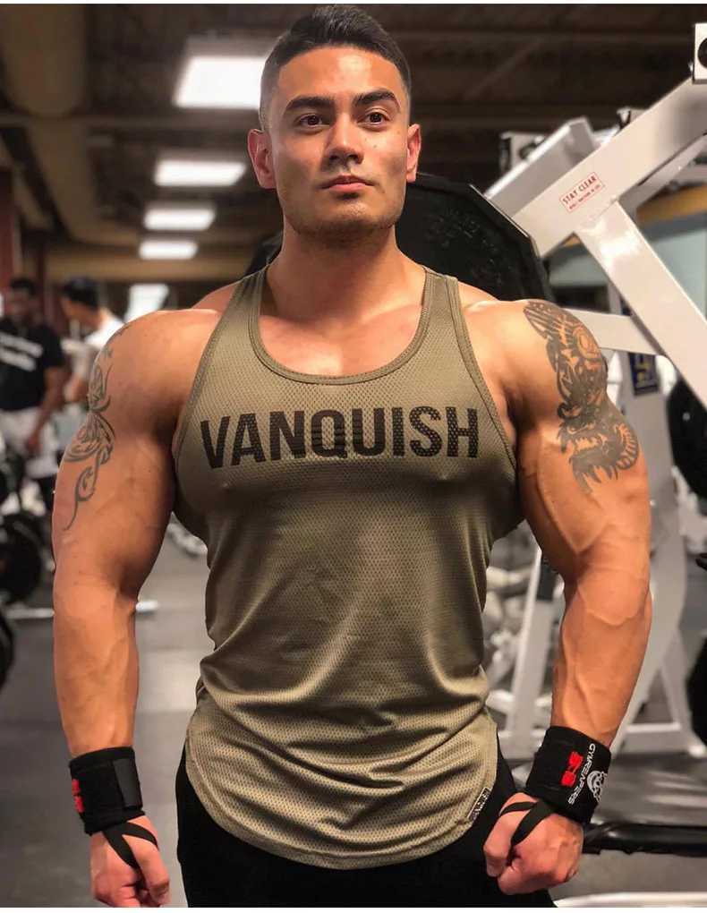Summer new Men Vest Fashion Casual Men Clothing Sports Fitness Printed Slimming quick-dry Vest Joggers Gym Running waistcoat T250318