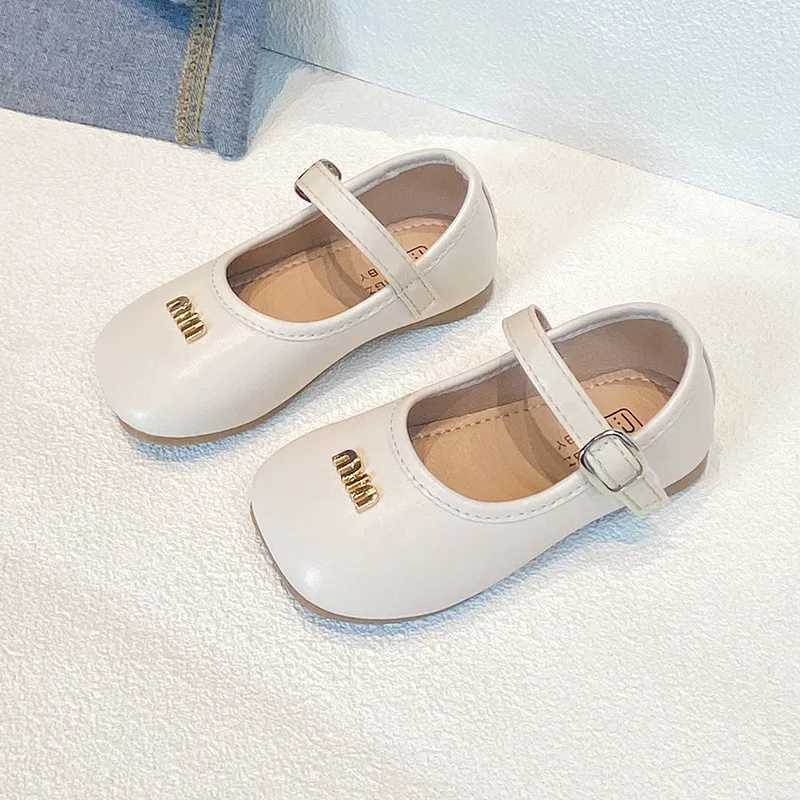 Girls Leather Shoes 2024 Spring Autumn New Soft Sole Small Girls Princess Single Shoes Childrens Performance Shoes J173T250306