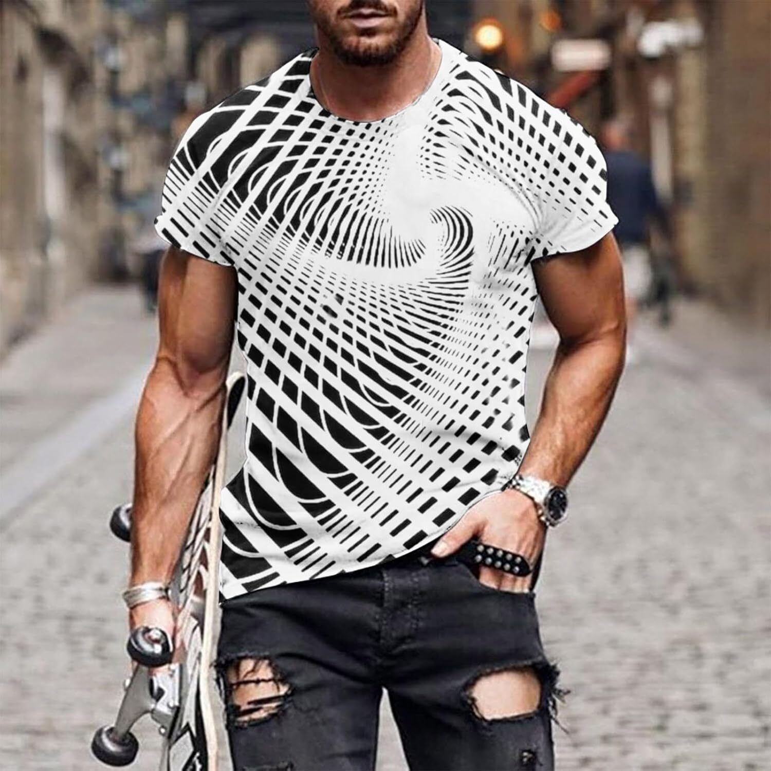 Mens T shirt Men's Fashion Tees Novelty T-Shirts Casual Summer Short Sleeve 3D Printed T Shirt Graphic Tees, tee Casual tops summer clothes Spira