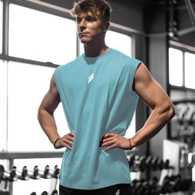 Summer Mens Fitness Vest Mens Fitness Sleeveless T-shirt Sportswear Basketball Sports Fitness Outdoor Street Casual TopsT250318