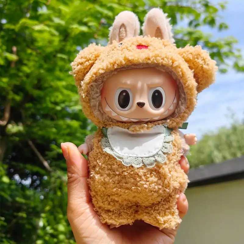 17cm Cute Mini Plush DollS Clothes Outfit Accessories For Korea Kpop Exo Labubu Idol Dolls Jumpsuit Clothing DIY Kids GiftT250307