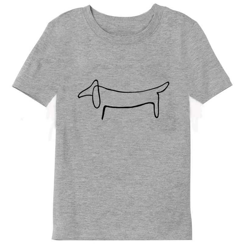 New T-Shirt Boys Clothes Girls Clothes Pure Cotton Fashion Casual Characteristic Printing Black White Gray Three-Color T-ShirtT250306
