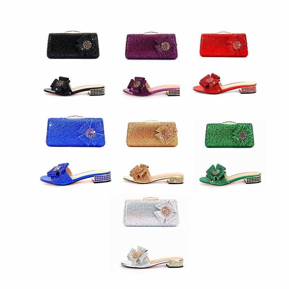 New Ladies Rhine Cluh Flat Heel Diamond ring Shoes and Bag suit Rhine Flat plus size Ste Slippers Size 34-44 Y250306