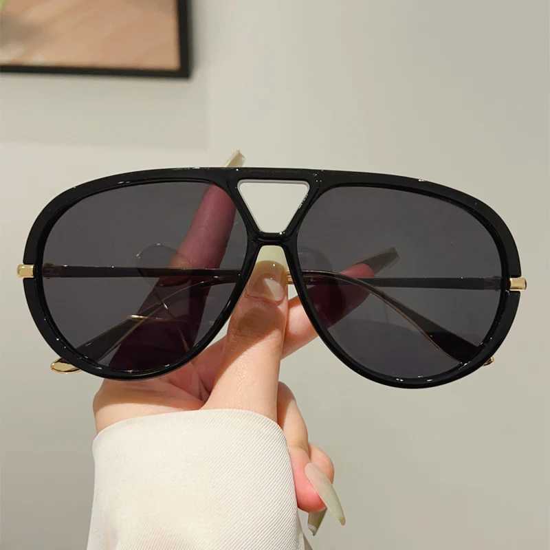 KAMMPT Oversized Pilot Sunglasses 2025 New in Vintage Double Bridge Sun Glasses Women Trendy Luxury Brand Design Outdoor ShadesXJ250306