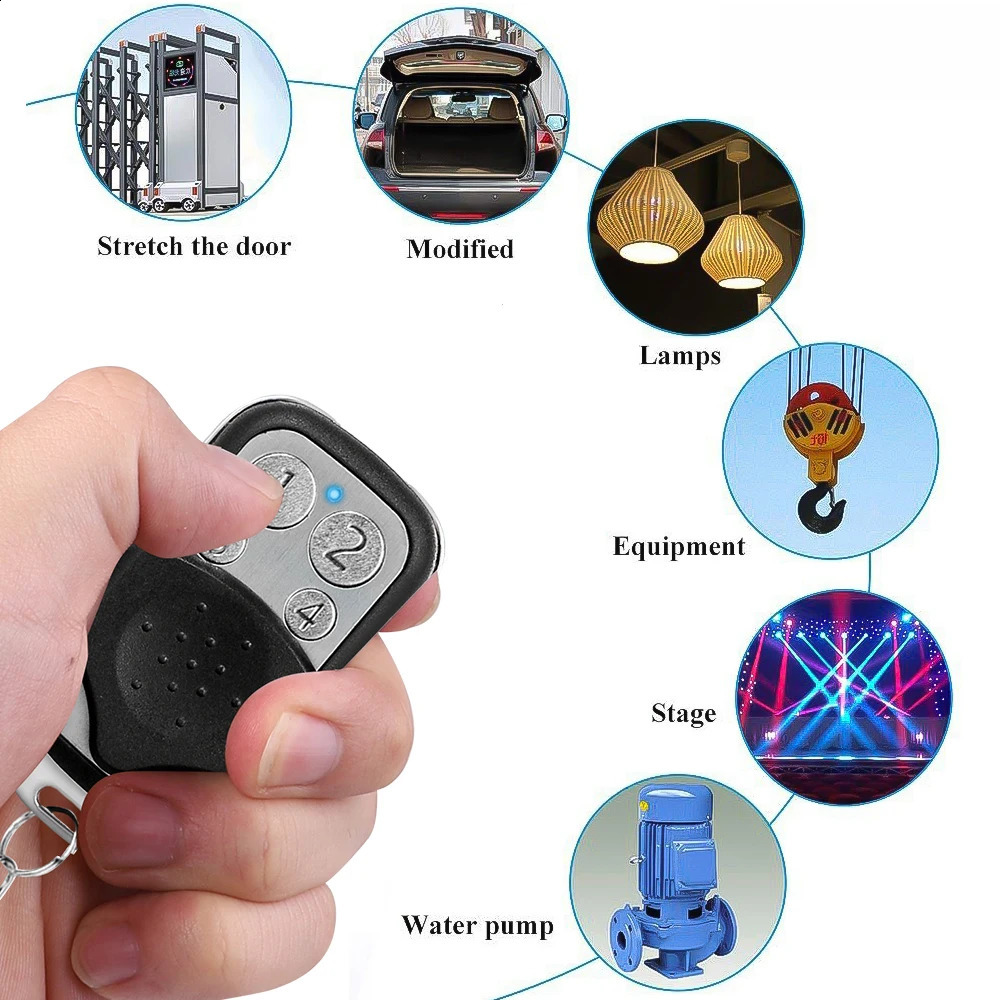 10/5PCS Smart Copy Duplicator 43hz Remote Control 4 Button Electric Garage Door Gate Remote Cloning 433.92 MHz Transmitter 250303