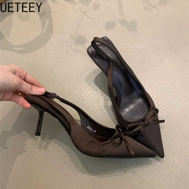 Summer Slip High Heel Womens Sandals Five-knot Singbacks Pumps Stripper Party Fem Sandals Y250306