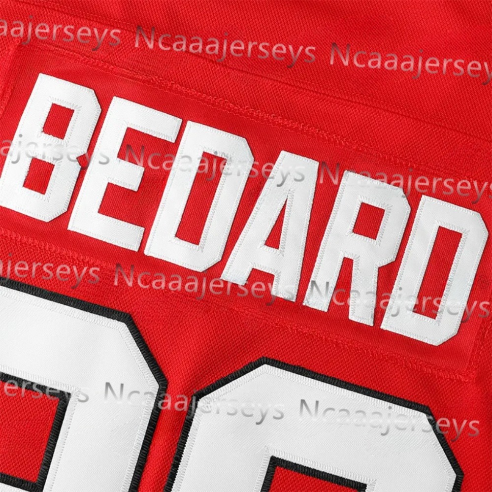 Top Stitched Mens Bedard Hockey Jersey Donato Nazar Foligno Hall Brodie Jones Commesso Hockey Jerseys Any Name Long Sleeve Breathable
