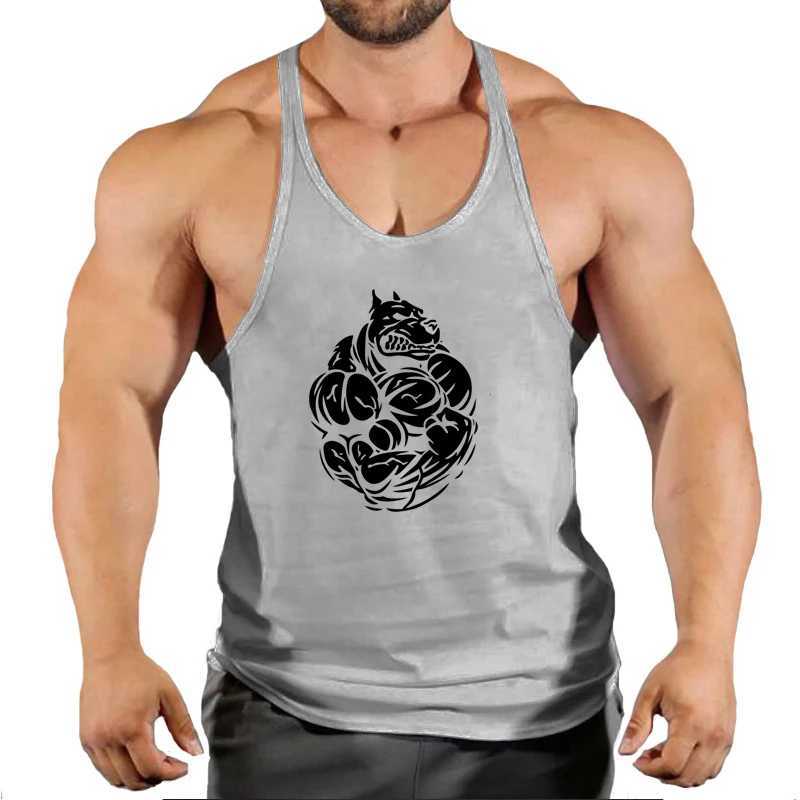 Fitness Man Gym Clothing Bodybuilding Shirt Men Mens Vest Sleeveless Sweatshirt Stringer T-shirts Suspenders Man Top SingletT250318