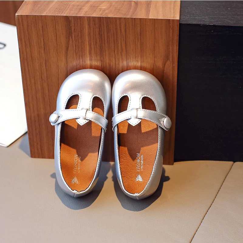 Candy Color T-Bar Ballet Flats Girls Vintage Green Purple Mary Janes Baby Kid Soft Shallow Loafers Toddler Leather Dress ShoesT250306