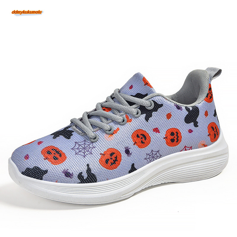 Autumn Women's Sports 2025 New Temu Halloween Fashion Mesh Breathable Casual Shoes #ddmykukumalu