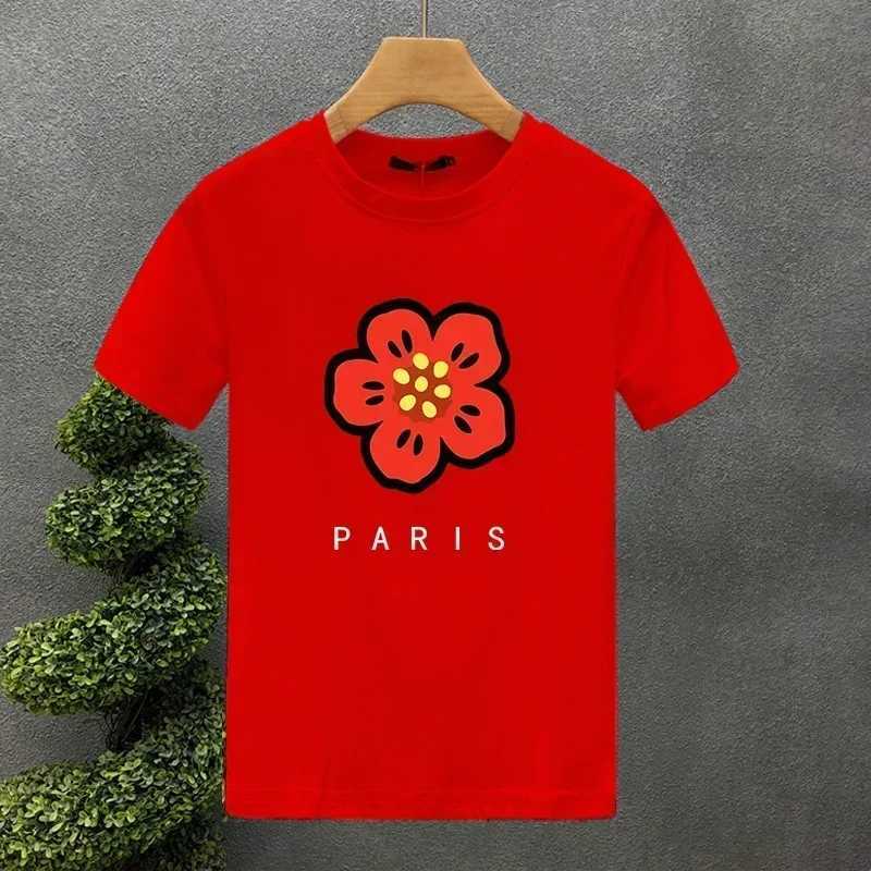 2024 Luxury Paris Mens T-shirt Flower Cotton High Quality Creative Printed Summer T-shirt Brand Top Unisex Super Large S-7XL X250306