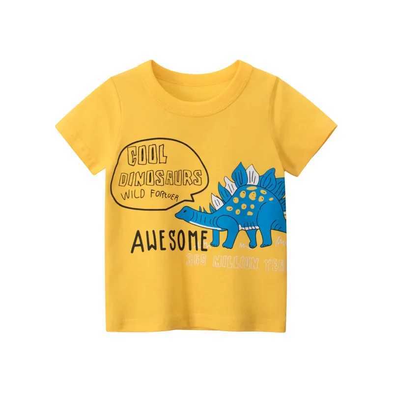 Dinosaur T-Shirts for Boys 2025 Summer New Cartoon Tops Kids Clothes Children Fashion Short Sleeve Cotton Tee ShirtT250306