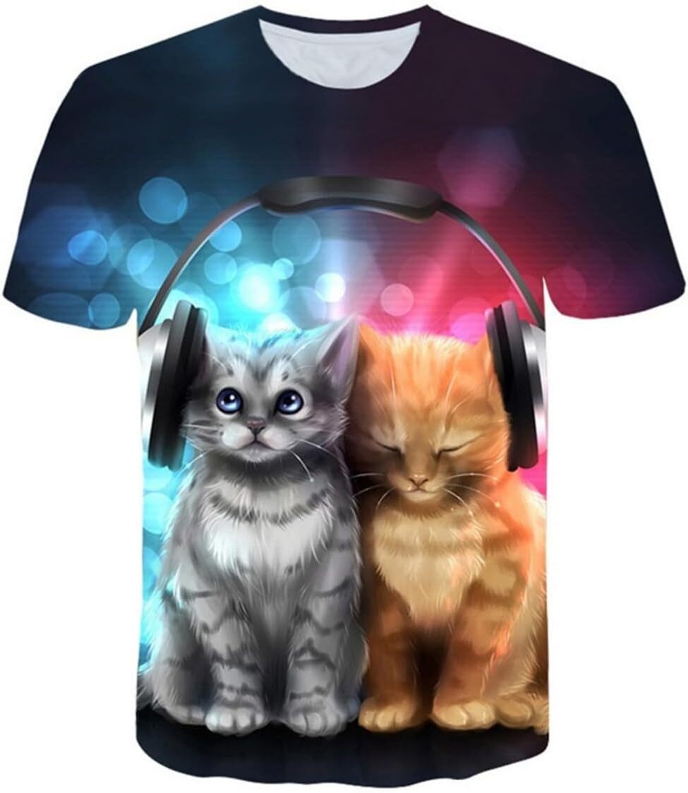 Mens T shirt Shirt 3D Print Novelty Summer Tee for Men and Women Graphic Crew Neck. tee Casual tops summer clothes