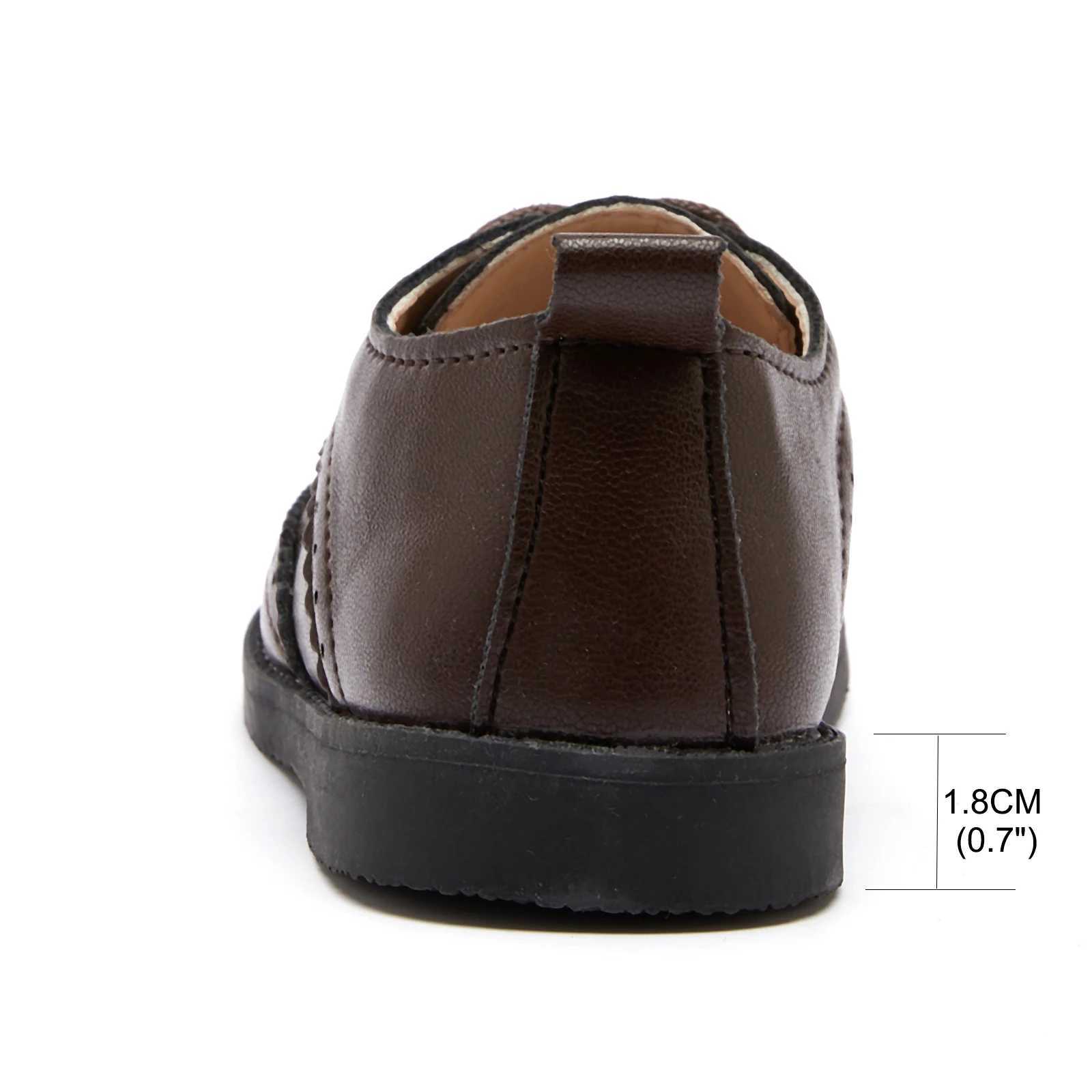 EOFK Boy Brogue Shoes For Baby Toddlers Kids Girls Little Children Formal Party Wedding School Uniform Leather Flats 21-30T250306