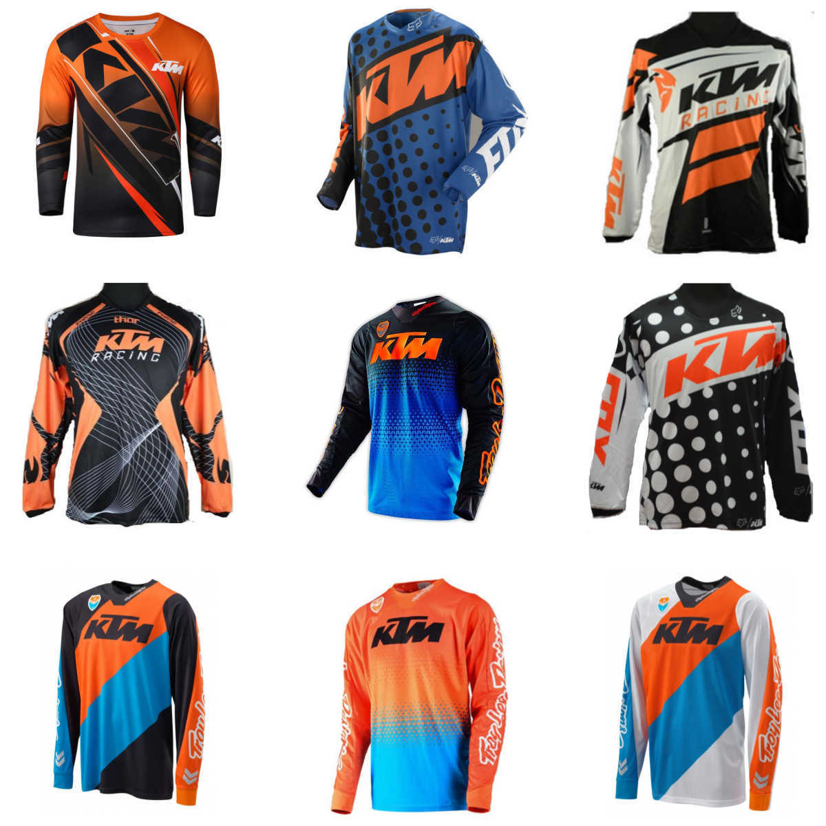 Men's T-Shirts KTM cycling suit off-road motorcycle speed conquer mountain bike suit summer racing suit go kart suit H25305
