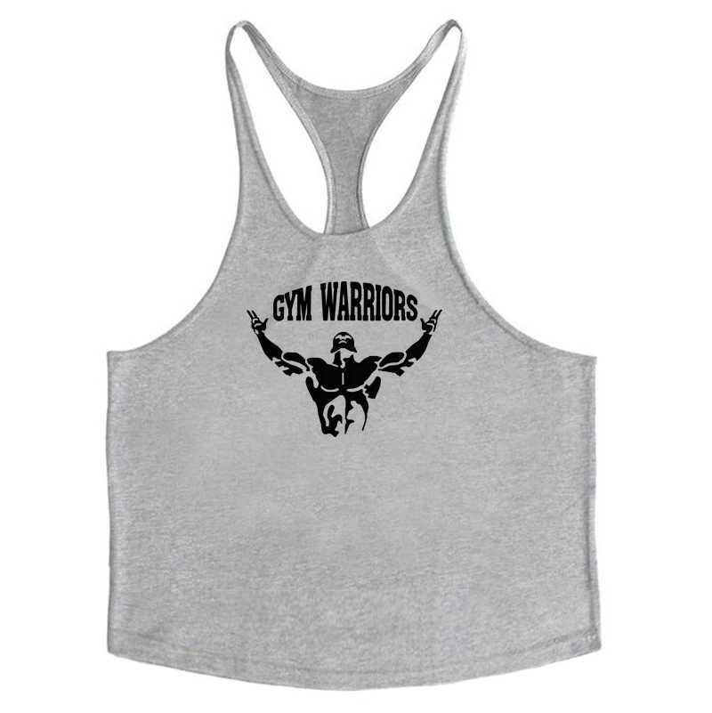 New Summer tank top men Fitness Vest Gym Clothing Singlet Y Back Stringer Canotta Bodybuilding Sleeveless shirt Muscle TanktopT250318