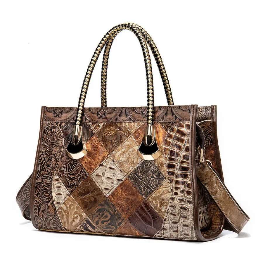 Women Multicolour Handbags Purses Real Leather Shoulder Designer Female Casual Tote Travel Bag Ladies Girl Hand Bags
