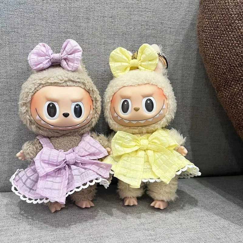 17cm Cute Mini Plush DollS Clothes Outfit Accessories For Korea Kpop Exo Labubu Idol Dolls shark onesie Clothing DIY Girl GiftT250307