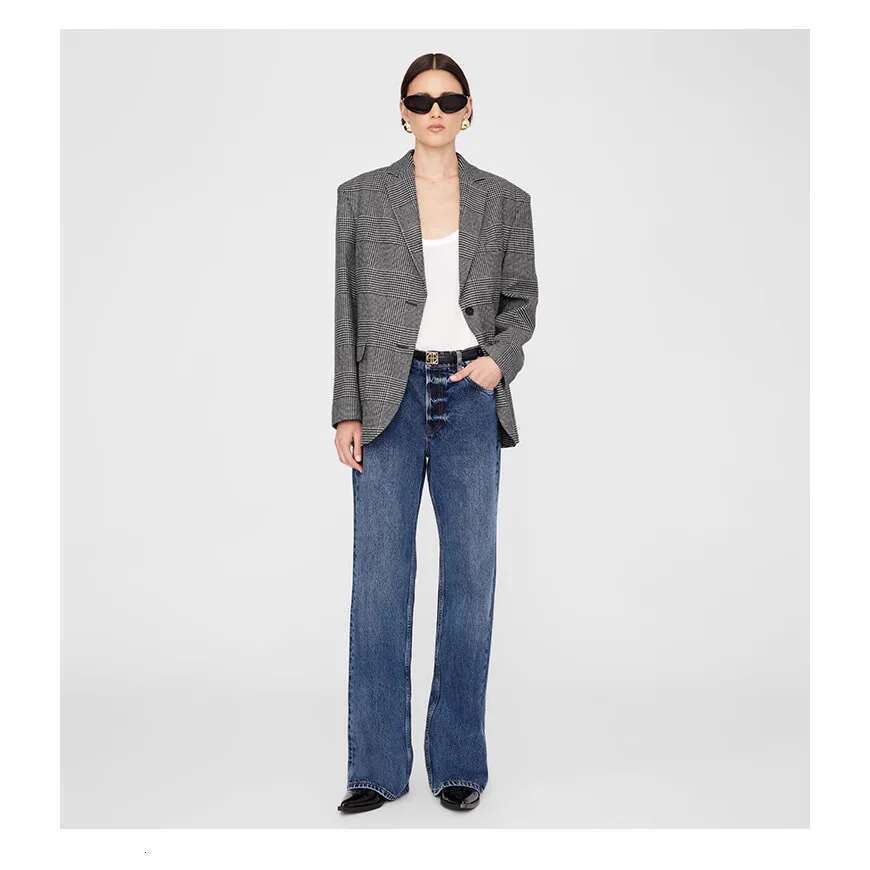 2025 Women's Jeans Fashion Leisure High-Waisted Straight Denim Pants