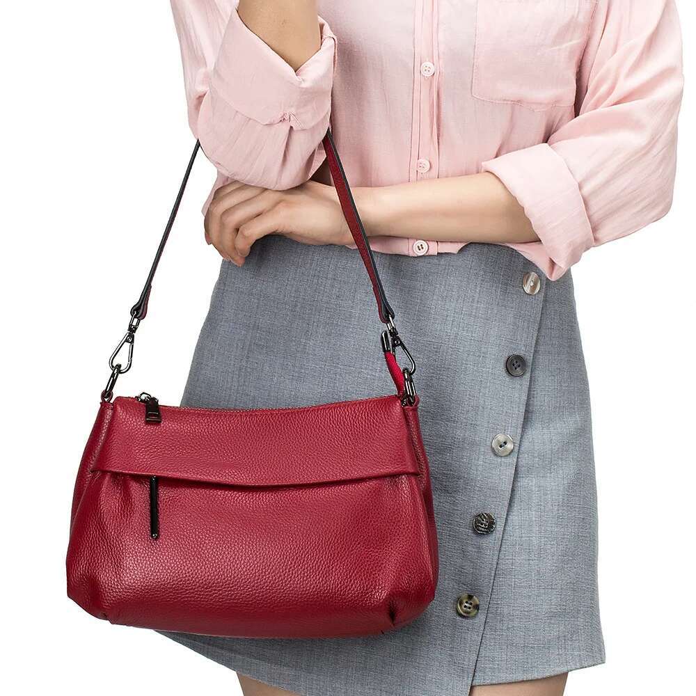 Woman Quality Soft Bag Ladies Cow Genuine Leather Shoulder For Women 2024 Casual Handbags Female Messenger Bags Versatile