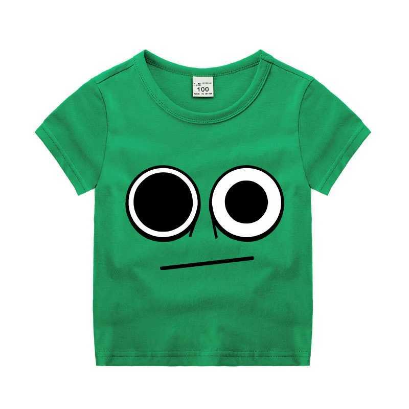 Sprunki Kids Cartoon Cotton T-shirt Summer Anime Printed Tops Children Casual Cute Tee Boy Girl Short Sleeve Clothing Gifts 2025T250306