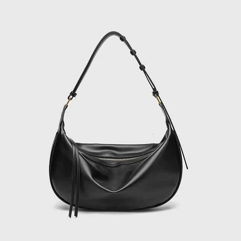 Dumpg Crescent Armpit Bag For Women Large Capacity Shoulder Fashion PU Leather Crossbody Bags Trendy Purse Handbag Bolsa