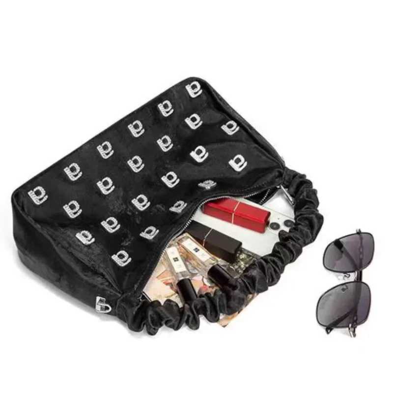 Brand Designer Rhinestone Handbag Wang Fashion Womens Tote Shoulder Chain Crossbody Bag Wallet New Y250306
