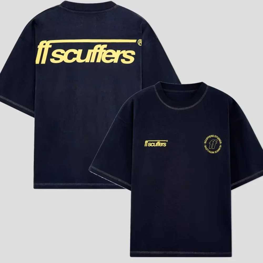 Harajuku Scuffers Short-sleeved Womens Gothic Korean New Gothic Oversized Mens T-shirt Street Top Trash Y2k Kid Clothes X250306